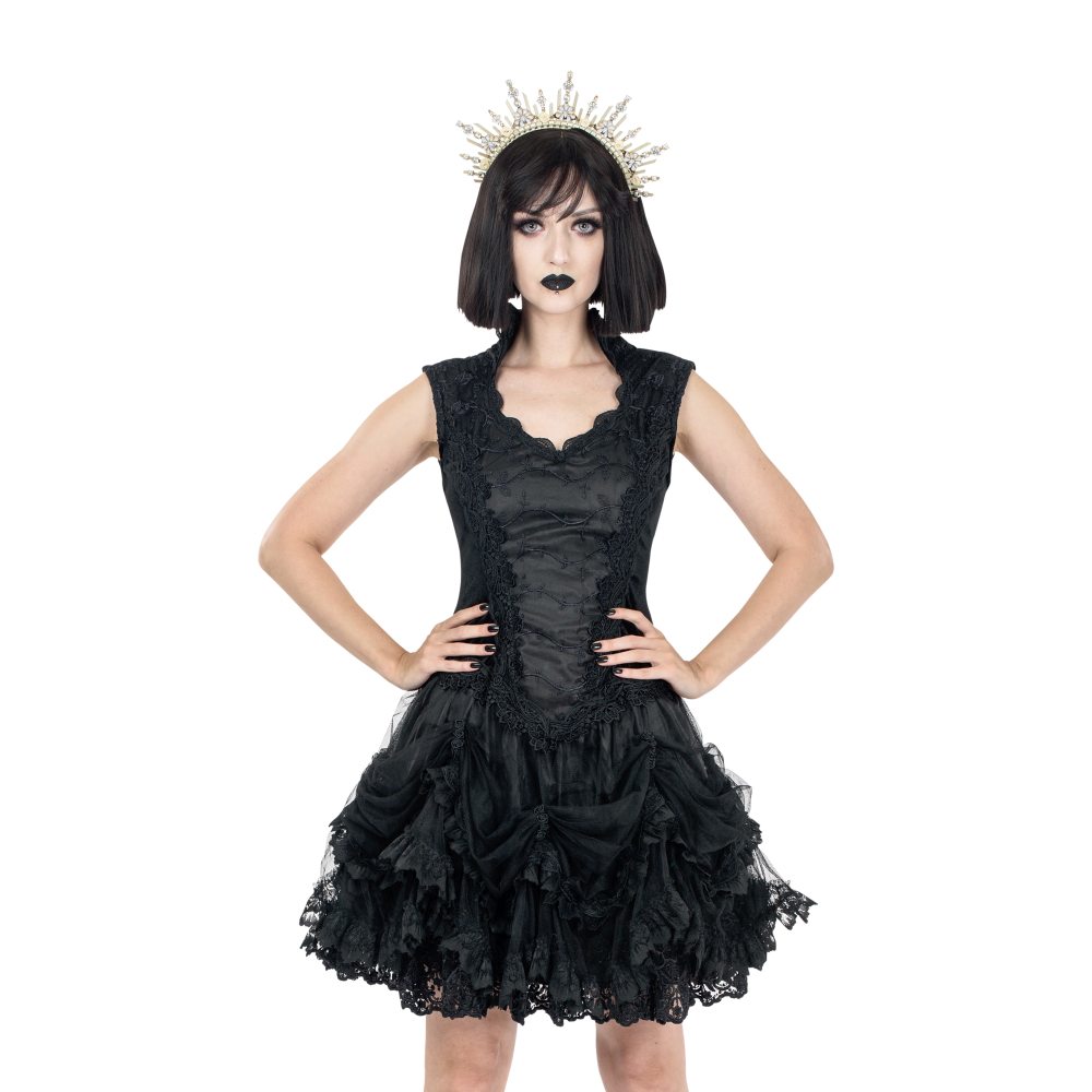 Sinister - 1229 Minikleid - Schwarz